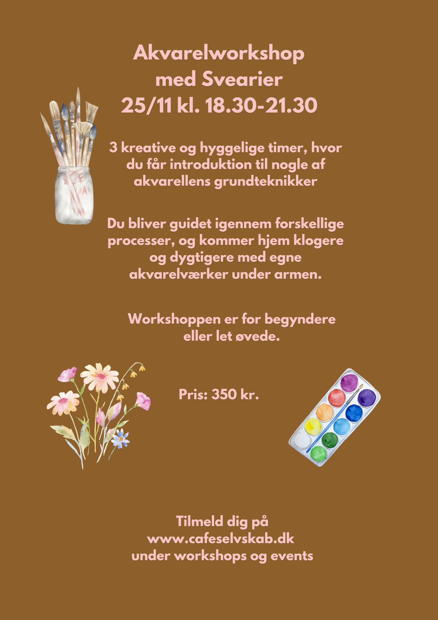 Akvarelworkshop med Svearier 25/11 kl. 18.30-21.30
