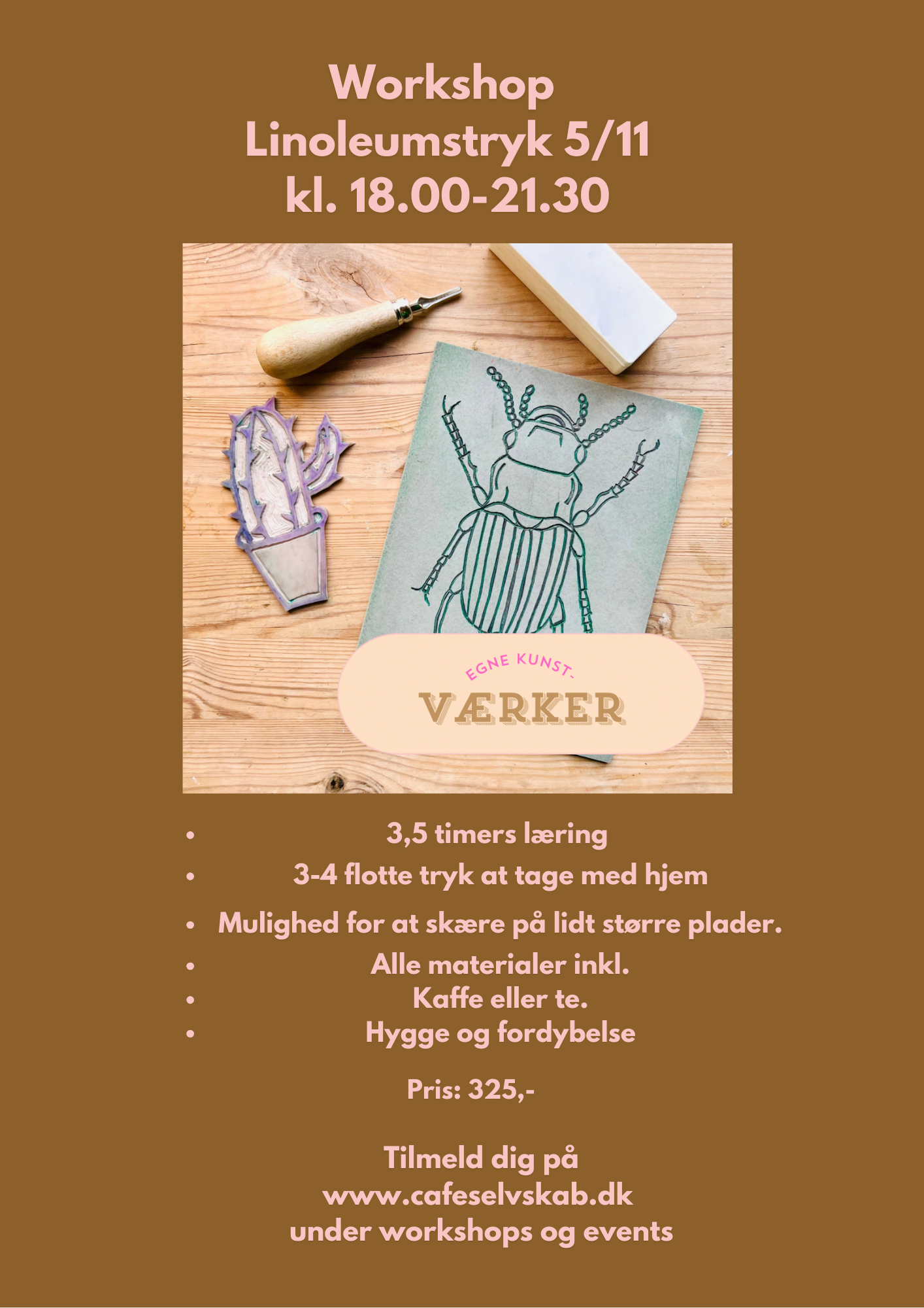 Workshop  Linoleumstryk 5/11 kl. 18.00-21.30