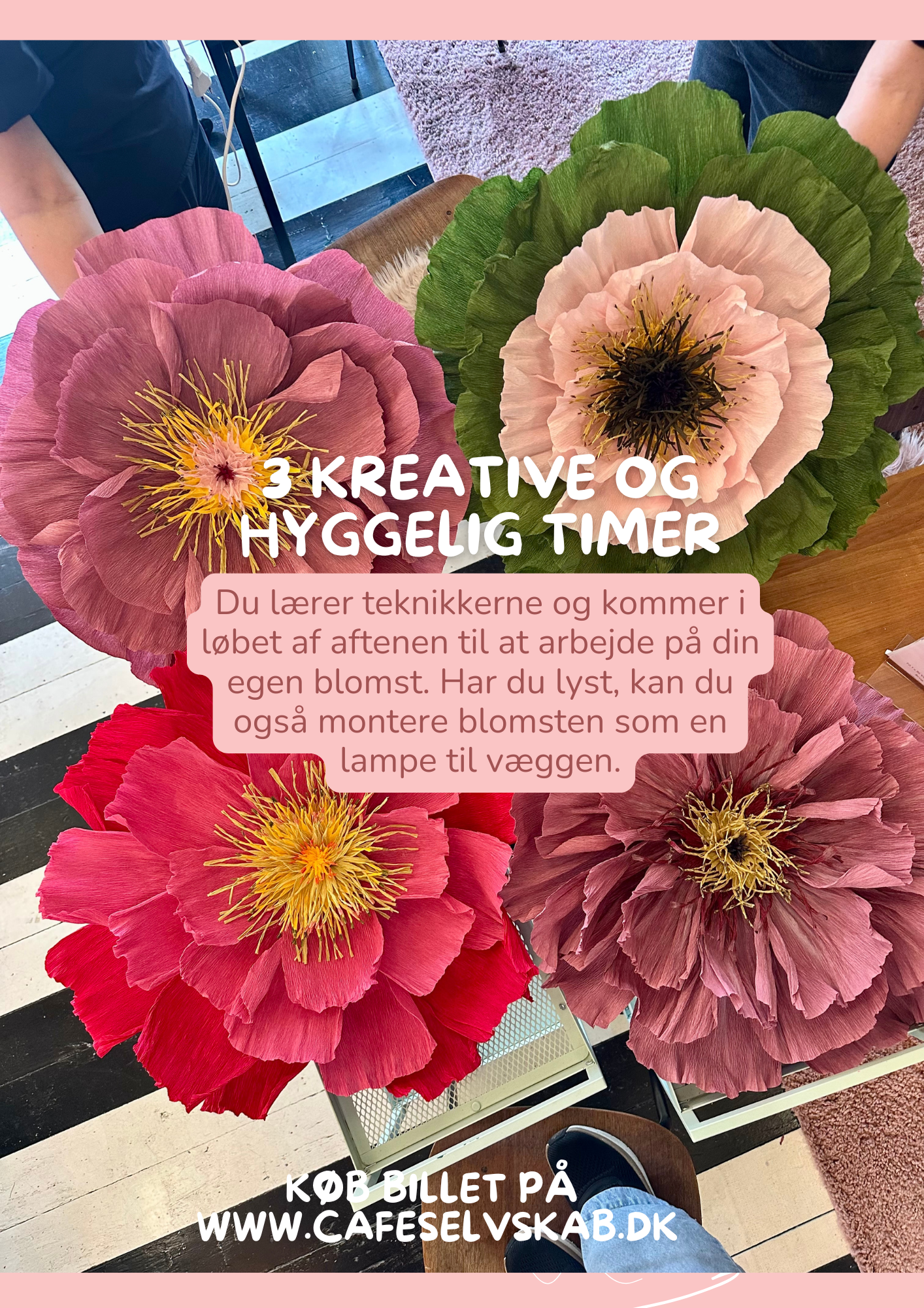 Kæmpe papirblomstlampe workshop d. 6/11 kl. 18.00-21.00